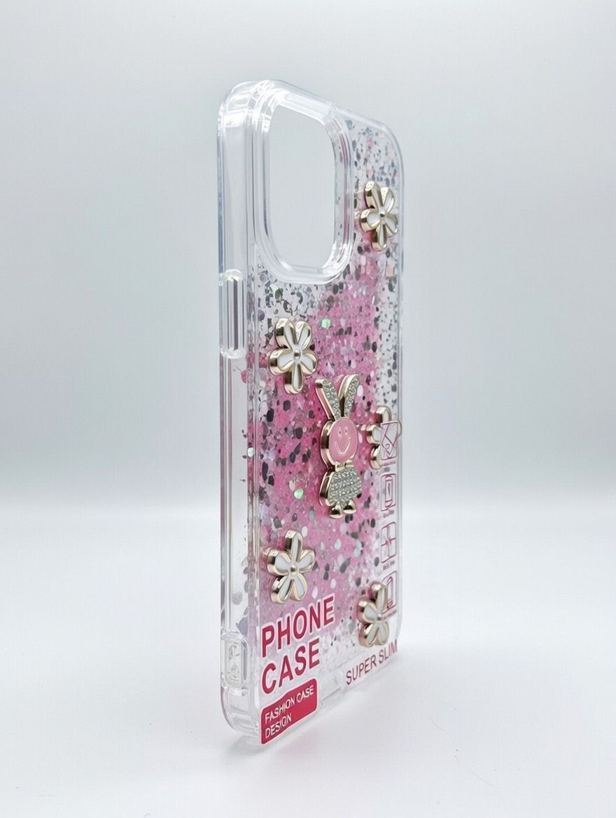 Cute Bunny Glitter Case for iPhone 16 Pro Max