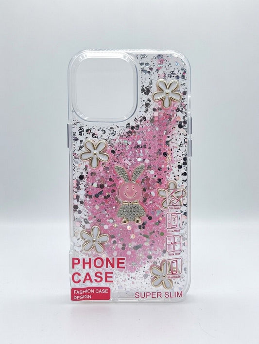 Cute Bunny Glitter Case for iPhone 16 Pro Max
